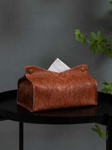 Stück/2 Stücke/5 Stücke/10 Stücke einfarbige Taschentuchbox mit Blumenmuster, PU-Leder geprägt, modern, skandinavisch, V-förmig, wasserdicht, aufrecht stehender Taschentuchhalter für den Schreibtisch, geeignet für Büro, Esszimmer, Bar, Wohnzimmer, Schlafzimmer, Badezimmer, für Zuhause, Küche, Schlafzimmer, Wohnzimmer, Esszimmer, Wohnaccessoires, dekorative Box, Hochzeitsgeschenk für Frauen, für Sommerreisen, Urlaub, Festivals - Khaki - Übersicht 31