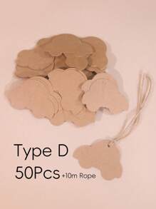 25/50/100/300pcs, Kraft Gift Tags With 10m Jute Rope, Blank Merchandise Price Hanging Tags, Bulk Brown Tags For Wedding, Birthday, Holiday, Party Favors, Arts And Crafts Packaging, DIY Gift Decoration Tags, Hanging Decor.Christmas Gift Labels, Valentine's Day Gift Labels, Party Gift Labels. - Brown - View 15