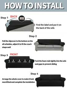 1 件纯色 Sherpa 沙发套，氨纶可拉伸沙发套，四季现代防滑沙发保护套，适合 L 形和 1/2/3/4 座沙发，包括 1 个抱枕套 - 米色 - 查看 10