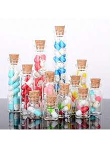 Tragbare Mini Flaschenlagerung, praktische korkverschlossene Glasgläser, hochdicht kompakte Glasflaschen