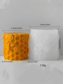 1pc Bee-Shaped Silicone Candle Mold, DIY Bee Cylinder Candle Home Decor Gypsum Craft Silicone Mold