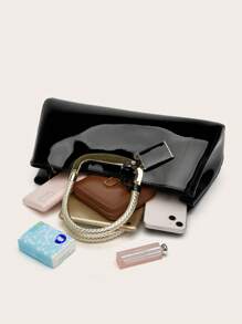 zijinling Hot Selling Women's Glossy Lacquered Leather Handbag,Elegant Bridal Wedding Party Clutch