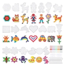 20 قطعة من قالب الخرزة المنصهرة 5مم قالب مسمار خرزة منصهرة بلاستيك نمذجة حيوان شفاف للحرف اليدوية، قالب خرزة جديد مع أوراق ملونة سلسلة المفاتيح وحائط الرقبة، مناسب للأطفال فوق 5 سنوات لصنع لعب وحرف DIY. لون الملحقات عشوائي.