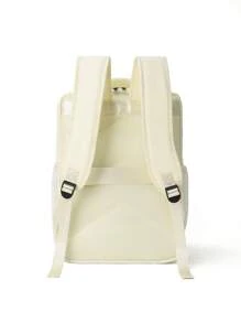 Release Buckle Decor Functional Backpack Laptop Backpack Business Travel Anti Theft Slim Durable Laptop Backpack Water Resistant College School Computer Bag For Women Men Fits 15.6 Inch Laptop - Màu be - Xem 8