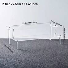 1 pièce Présentoir étagère en forme de marches transparent en acrylique, présentoir multi-couches en acrylique de bureau polyvalent pour boîtes aveugles, parfums, cosmétiques, stockage et présentation