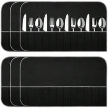 6-Piece Anti-Tarnish Silver Storage Bags - Cloth Felt Flatware Organizer For Optimal Protection And Organization