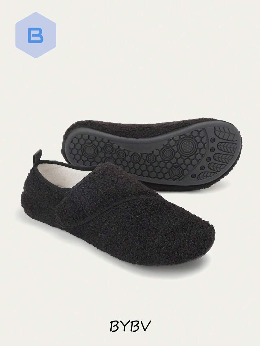 Adjustable Comfortable Adult House Slippers - Soft, Warm, Fashionable, Suitable For Home, Travel, Outdoor/Indoor Wear, Perfect For Autumn, Winter And Spring! - Black - View 1
