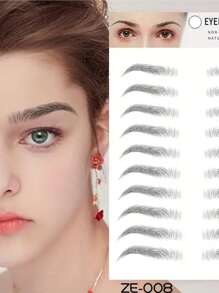 1pc Waterproof 3D Eyebrow Sticker - , Skin-Friendly, Body Makeup, Tattoo Sticker
