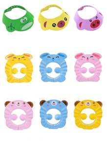 可爱卡通婴儿洗发浴帽护耳防水帽儿童浴帽洗发帽婴儿用品儿童洗发帽，婴儿卫浴用品 - 彩色 - 查看 6