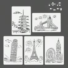 Creative Architecture Series Painting Template Cross Border Hollow City