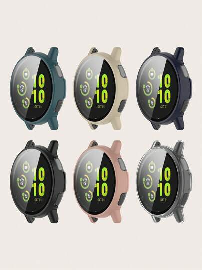 1pc Solid Color Whole Frame Hard PC Protective Case Shell For Garmin Vivoactive 5 Smart Watch