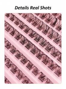 Rikuaild 120 件簇状睫毛仿貂皮睫毛舒适 D 卷曲 8-16 毫米混合自然长睫毛分段延长个人睫毛化妆工具睫毛簇、睫毛簇、单根睫毛、睫毛、假睫毛 - D - 查看 6