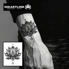 Hình xăm INKARTLINK: Công nghệ trang điểm vĩnh viễn mang tính cách mạng; Thiết kế hoa Mandala vẽ tay đối xứng bằng Henna; Hình xăm tạm thời không thấm nước với vẻ ngoài giống hình xăm thật; Hình xăm thiết kế theo sở thích, Hình xăm nước ép, Hình xăm từ thực vật - màu đen - Xem 3