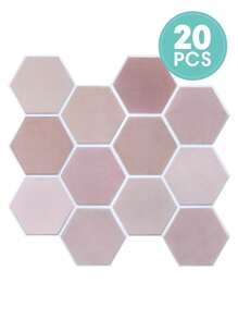 COMMOMY 1/10/20 Tấm ốp tường 3D bóc ra và dán, Tấm ốp tường bằng gạch tự dính, Miếng dán gạch màu hồng, Miếng dán tường phòng khách, Trang trí tường - Nhiều màu - Xem 14