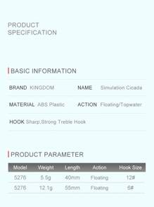Kingdom Topwater Floating Simulation Cicada Fishing Lures Hard Bait Saltwater Bionic Insect Swing Wobbler 40mm 55mm Fishing Lure - Multicolor - View 3