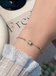 简约个性纯银小腰手链女生轻奢小众精致女性时尚优雅手饰送朋友礼物