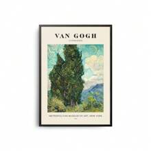 1pc Famous Vintage Artist Van Gogh Mid-Century Posters The Starry Canvas Painting Wall Arts Museum Living Room Home Decor No Frame