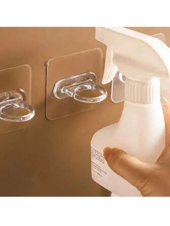 Multifunctional Wall-Mounted Round Hooks Free Punching Seamless Paste Storage Rack Kitchen Bathroom Household Ring Hange Home Bathroom Decor Bathroom Organizer Fall Decor Back To School