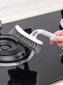 1Pc Multifunctional Bathroom Tile Brush, Plastic Cleaning Brush, Kitchen Decontamination Brush, Hand-Held Gap Brush Corner, With Long Handle, Used To Clean Bathroom, Shower, Tile, Kitchen, Floor Brush, Convenient , A Must-Have At Home