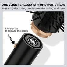 5-In-1 Electric Hair Brush, Portable Design Anti-Static Anti-Frizz, Create Smooth Hairstyle Anytime Anywhere - UK Plug(220-240V) - View 7