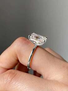 1 pièce Magnifique bague en tourmaline Bijoux pour dames 925 Argent Sterling Élégant Anneau de mariage en sucre Bijoux fins Cadeaux pour le mariage Anniversaire Pour la mariée Bijoux pour le bal de promo Décoration