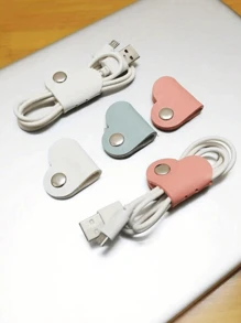 9 pezzi/6 pezzi/3 pezzi/2 pezzi/1 pezzo Organizer per cavi a forma di cuore, Avvolgicavo per auricolari, Organizer per cavi in pelle PU, Scatola per caricabatterie regalo per uomo e donna, Borsa per cavi elettronici, Custodia per cavi, Portafoglio per power bank, Borsa da viaggio per fotocamere, Regalo di Natale per donne, uomini e bambini, Accessori essenziali per insegnanti, Impermeabile, Leggero, Capienza elevata, Portatile