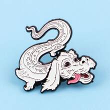1pc Magical Domain Dragon Enamel Brooch Pin - Adorable Badge For Backpack And Clothes Dress Accessories Pin For Clothes Bag Charm School Office Accessories Shirts Jacket Jewelry Christmas Halloween Clothes Pin Funny Cute Teacher Gifts - Black - View 5