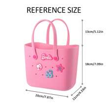 Miniso Barbie Sunshine Series Tote Bag - Stylish Design, Easy To Carry, Multi-Use (1 PC) - Pink - View 10