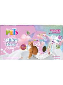 Fancy Pets Casa de Cartón con Rascador para Gatos Milky Cat Algodón de Azúcar - Multicolor - Ver 4