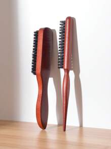 5 件套美发刷套装 - 适合普通发质的造型工具，包括浓密发髻和辫子刷、胡须修剪刷、专业沙龙护发配件（适用于浓密、卷曲、波浪和干燥的头发）、发刷、梳子、美发工具、美发产品和理发沙龙美容旅行必需品配件