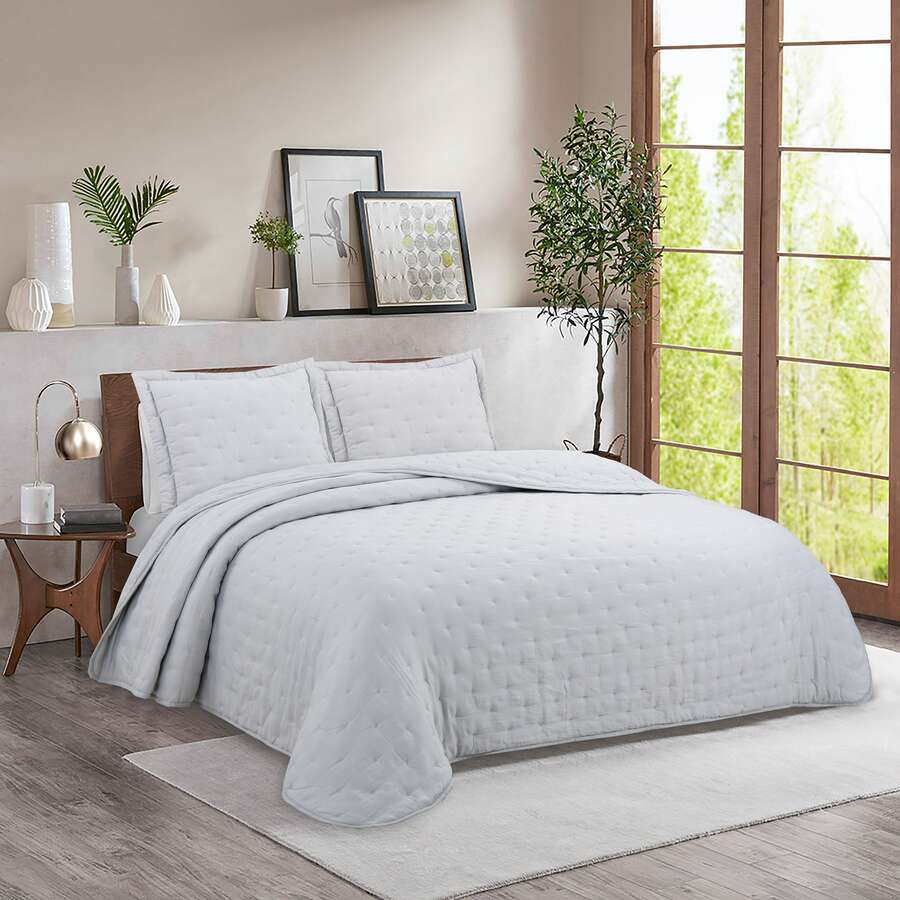 NH NOVOTEXTIL HOGAR 春季/夏季被子，採用純色手工設計，適用於雙人床（135、150 和 180/200）。外部 50% 棉 50% 聚酯纖維。 100% 純棉內裝 - ✅ 24/72 小時送貨至西班牙全境 - 馬爾地夫，BED 150（250x270） - 馬爾地夫 - 查看 1