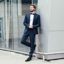 Men's Dress Shoes Lace-Up Shoes Classic Business Derby Oxford Wedding Shoes Lace-Up Leather Shoes, Black, 8 UK - Black - View 7