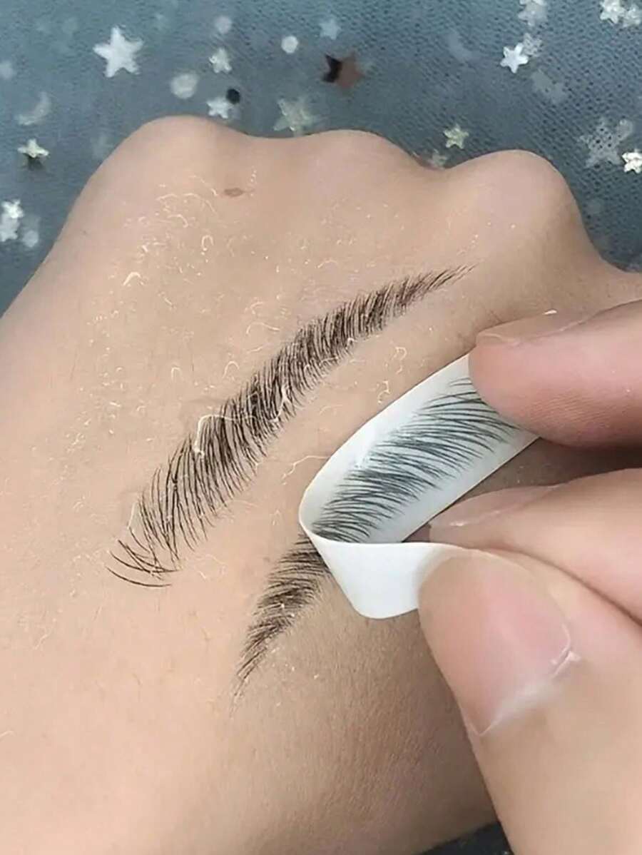 1pc Waterproof 3D Eyebrow Sticker - , Skin-Friendly, Body Makeup, Tattoo Sticker