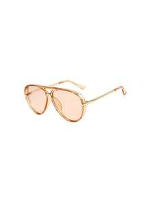 feye 1pc Women's Retro Oversized Fashion Fashion Glasses, Suitable For Beach And Travel For Summer Beach Vacation,Outdoor,Travel
