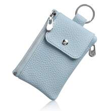 Unisex Minimalist Wallet Key Chain Zipper Coin Purse With ID Window Travel Cash Card Holder For Men And Women For Women Wallet Mini Wallet Purse Wallet Travel Wallet Coin Wallet Wallet Wristlet Wallet