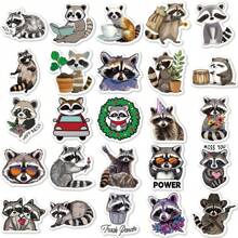 SCXXBSW 50pcs Cartoon Raccoon Fun Graffiti Stickers Self-Adhesive Desktop Phone Cases Notebook Waterproof Stickers - Multicolor - View 9