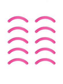 11pcs Stainless Steel Eyelash Curler, Equipped With Replacement Silicone Pad, Portable Eyelash Curler, Curling Styling