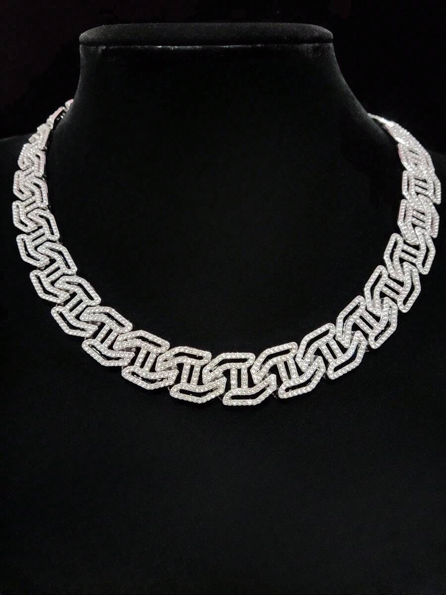 1 chiếc vòng cổ Hip Hop Unisex, vòng cổ phong cách Punk Retro cổ điển, thích hợp cho tiệc tùng hoặc đeo hàng ngày, quà tặng cho ngày lễ tình nhân - Bạc - Xem 1