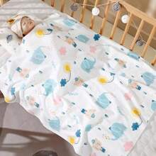 Soft Cotton Baby Swaddle Blanket Newborn Receiving Blanket, Thin Breathable Spring/Summer Infant Hospital Wrap