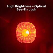 NetHong Bicycle Brake Rear Light USB Rechargeable LED Bike Cycling Taillight Waterproof - Black - View 6