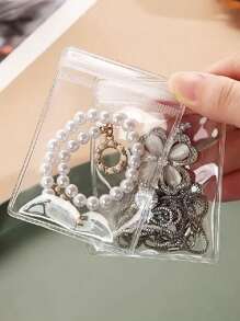 100pcs/50pcs/30pcs/5pcs Jewelry Storage Bags, Jewelry Pouches, Small Jewelry Clear Bags, Favors, Small Accessories, Earrings, Anti-Tarnish Premium Jewelry Storage Bags - Compact & Transparent, Suitable For Necklaces, Bracelets & Rings - Portable & Space-Saving Ziplock Jewelry Display Bags - PVC Ziplock Bags For Rings, Earrings & Small Accessories, Compact & Convenient Jewelry Storage Bags Back To School