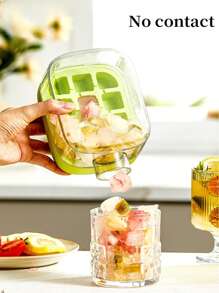 酷炫免接触冰块模具，带盖压冰神器，制冰器，吸管两用冰水瓶，夏季水瓶，夏季冰格和冰桶，夏季厨房配件，冰淇淋储存解决方案