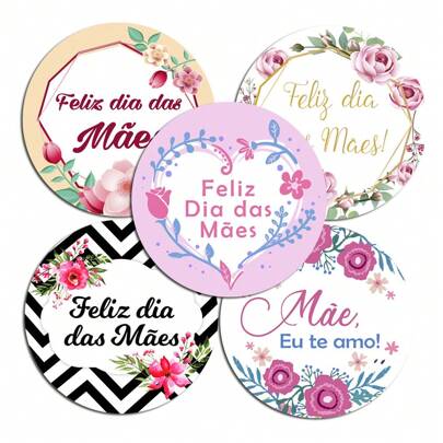 40 Etiquetas Adesiva 3,5cm presente mimo dia das mães