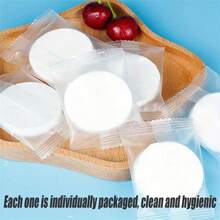 25/50/100 pièces Serviettes jetables compressées, lingettes nettoyantes emballées transparentes, lingettes pour le visage compressées portables pour les voyages, lingettes démaquillantes