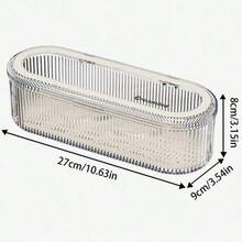1pc Luxury Cutlery Storage Box, Made Of Plastic, Suitable For Storing Cutlery Such As Knives, Forks, Spoons, Chopsticks In Kitchen, Dust And Water Resistant Pad