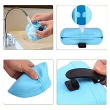 1 pieza Bolsa de entrenamiento para mascotas, fácil de llevar, de material de silicona, bolsa portátil para premios de entrenamiento para perros, bolsa para bocadillos de mascotas