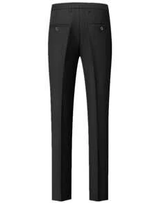 3 件套男士西装：西装外套、背心和裤子 - 黑色 - 查看 5