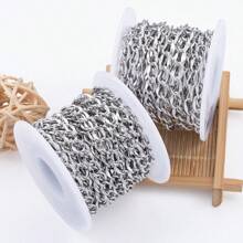 1m/39.37in High Quality 304 Stainless Steel Lip Chain For Jewelry Making, DIY Necklaces & Bracelets, Casual Minimalist Style - Lip Chain - View 3