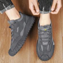 Men's New Spring Lightweight Slip-Resistant Durable Soft Bottom Casual Work Sneakers - Grey - View 2