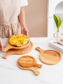 1个木制竹制披萨/水果/甜点/蛋糕托盘 - 彩色 - 查看 5